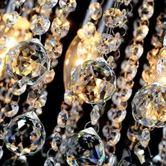 Akasya Büyük Gold Kristal Taşlı Salon Avizesi