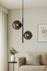 FÜME GLOP CAMLI 2Lİ SARKIT