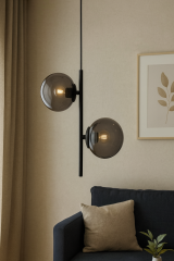 FÜME GLOP CAMLI 2Lİ SARKIT