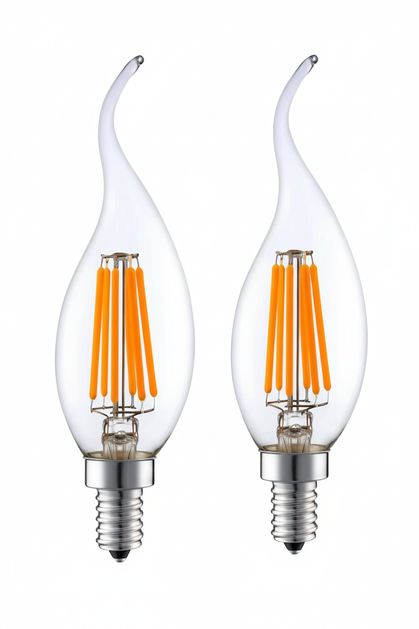 Rustik Kıvrık 4W E14 LED Ampul 400lm (2li paket)