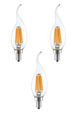 Rustik Kıvrık 4W E14 LED Ampul 400lm (3LÜ PAKET)