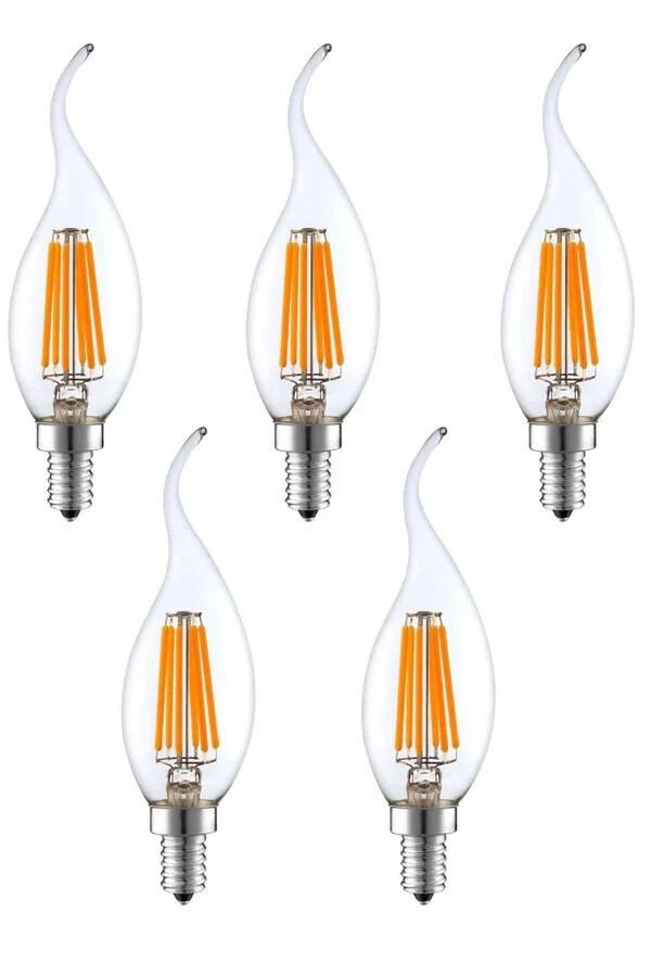 Rustik Kıvrık 4W E14 LED Ampul 400lm (5Lİ paket)
