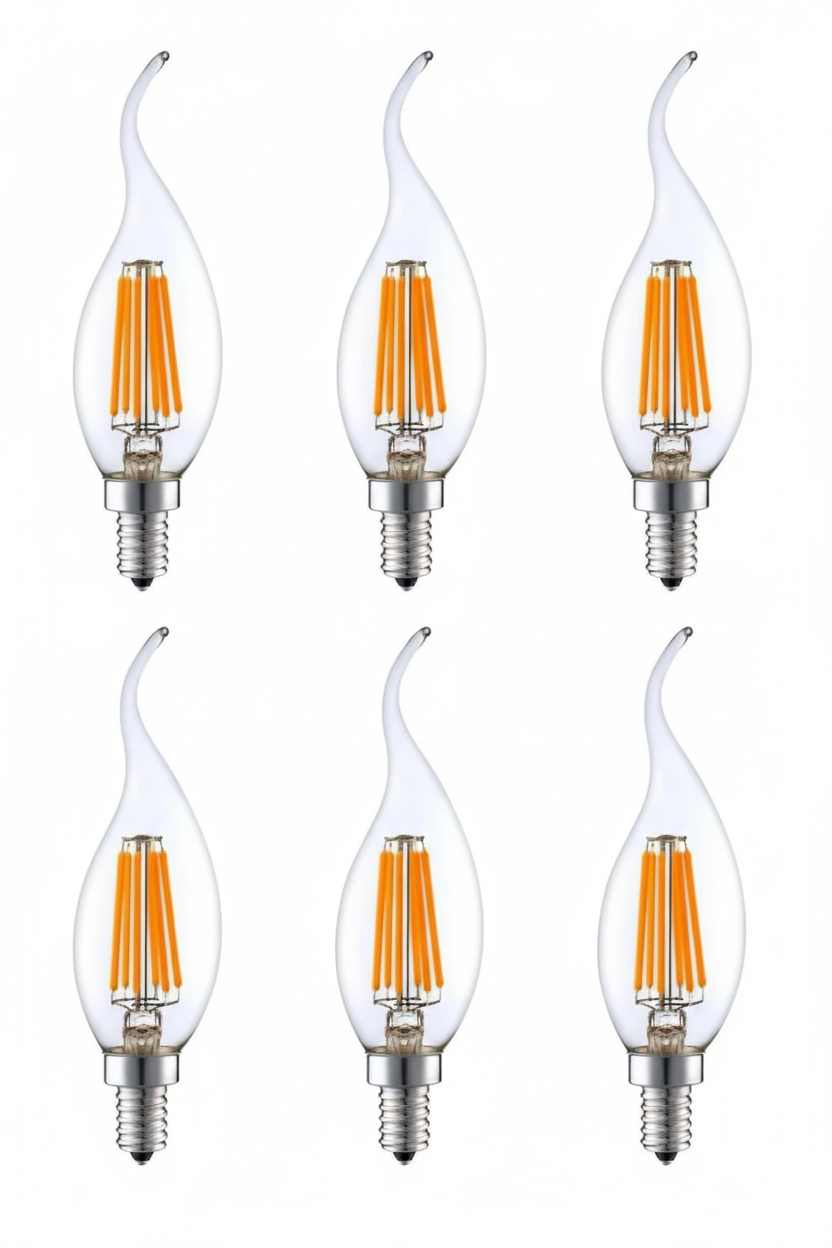 Rustik Kıvrık 4W E14 LED Ampul 400lm (6LI paket)