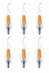 Rustik Kıvrık 4W E14 LED Ampul 400lm (6LI paket)