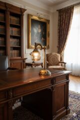 ESKİTME KAPLAMALI BAL CAMLI ŞIK DEKORATİF ABAJUR