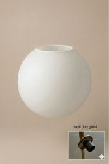 Beyaz Rengi 15 Cm Glop Fanus Avize Camı Beyaz