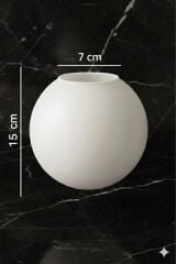 Beyaz Rengi 15 Cm Glop Fanus Avize Camı Beyaz